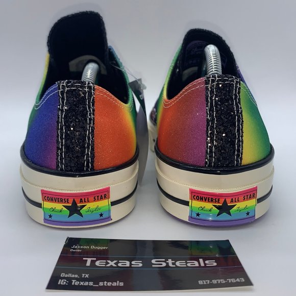 NEW Converse Chuck 70 Low Pride Shimmering Rainbow - Picture 6 of 9